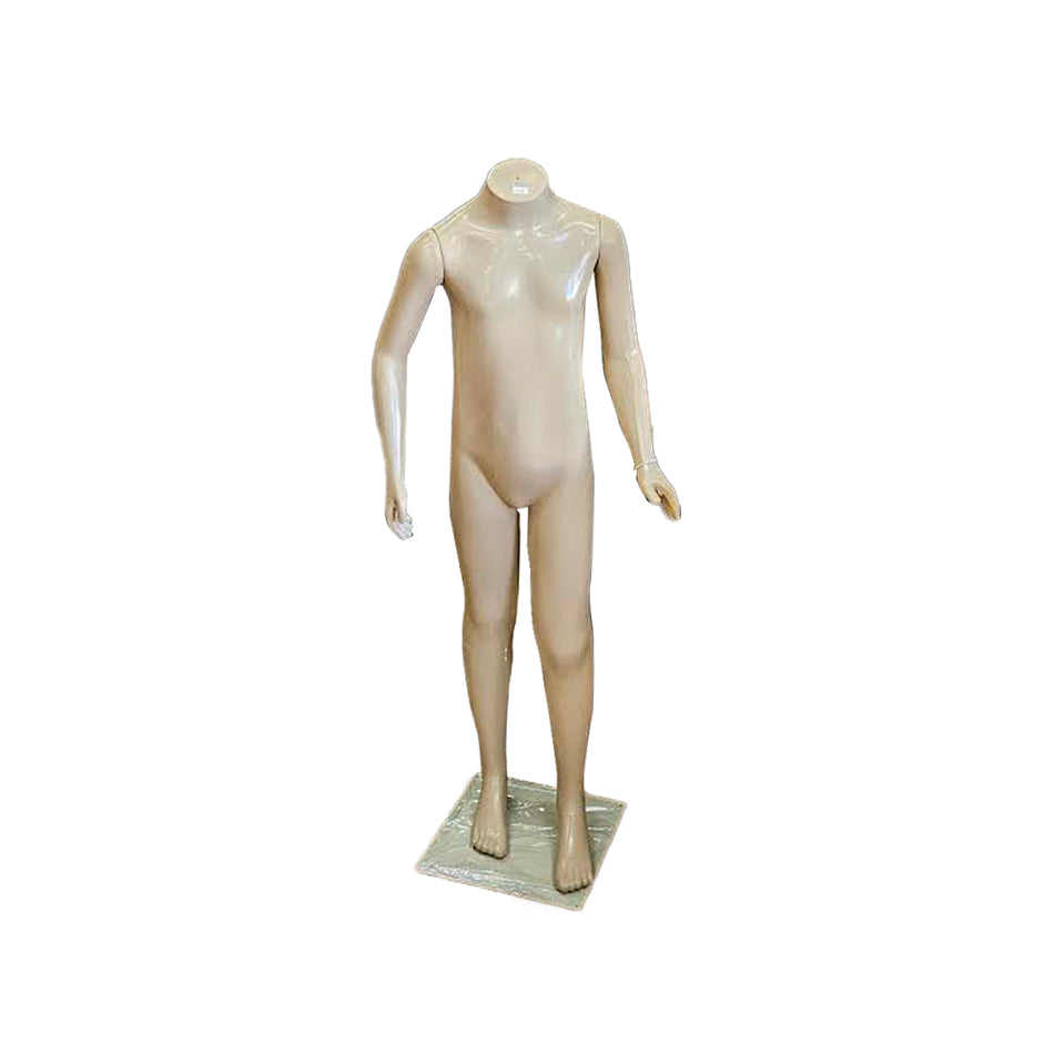 Child Mannequin with arms + Unisex + Base F02 Skin