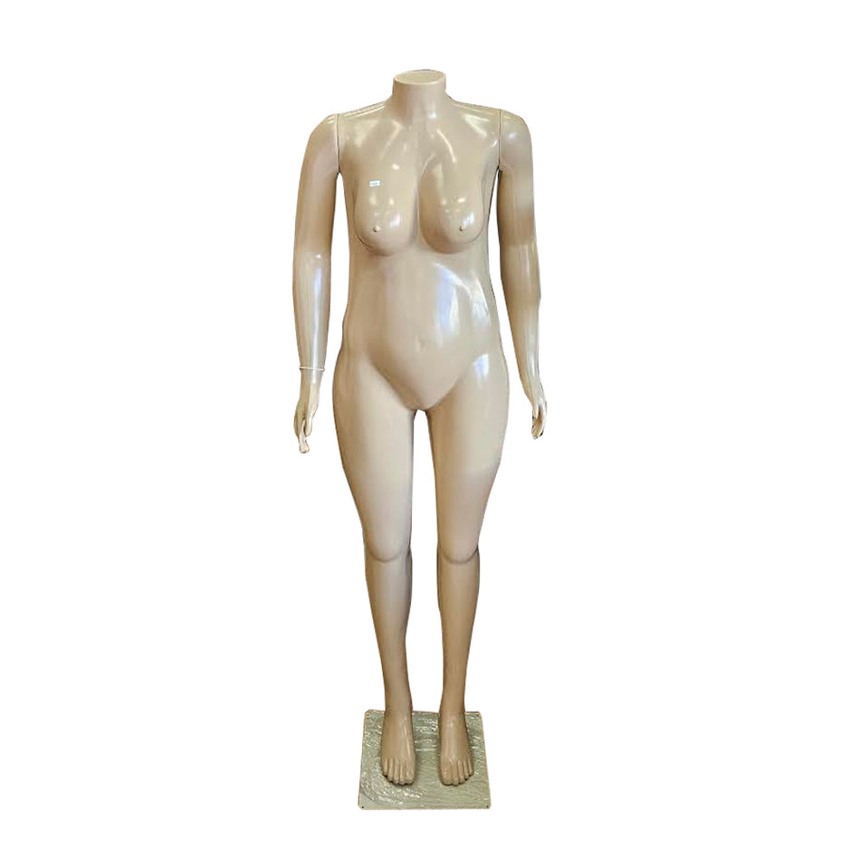 Female Fat Mannequin with arms + Base F04 Skin color