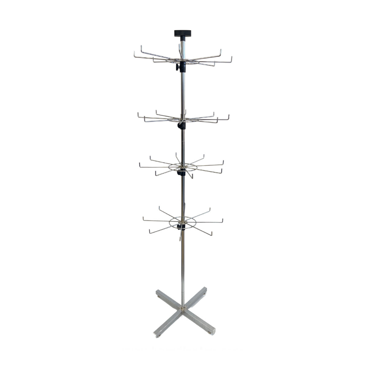 4 TIER WIRE HOOK SPINNER DISPLAY FOR FLOOR – LA DISPLAY AND FIXTURE