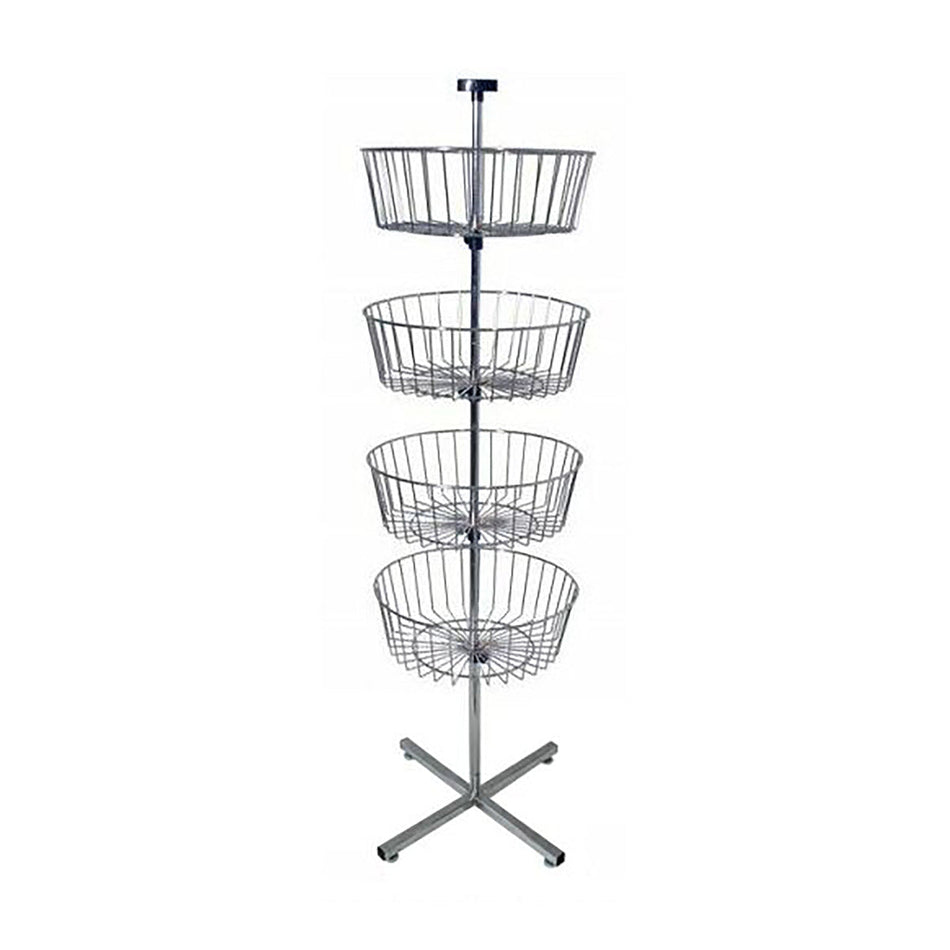 4 TIER SPINNING FLOOR RACKS – LA DISPLAY AND FIXTURE