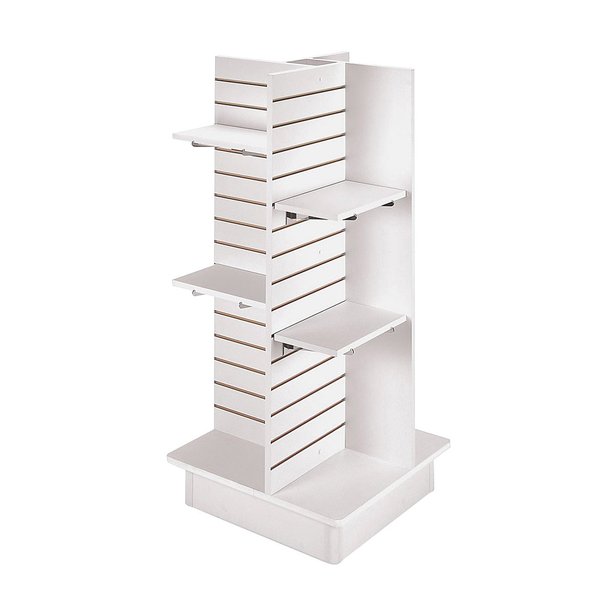 SLATWALL 4 WAY PINWHEEL DISPLAY – LA DISPLAY AND FIXTURE